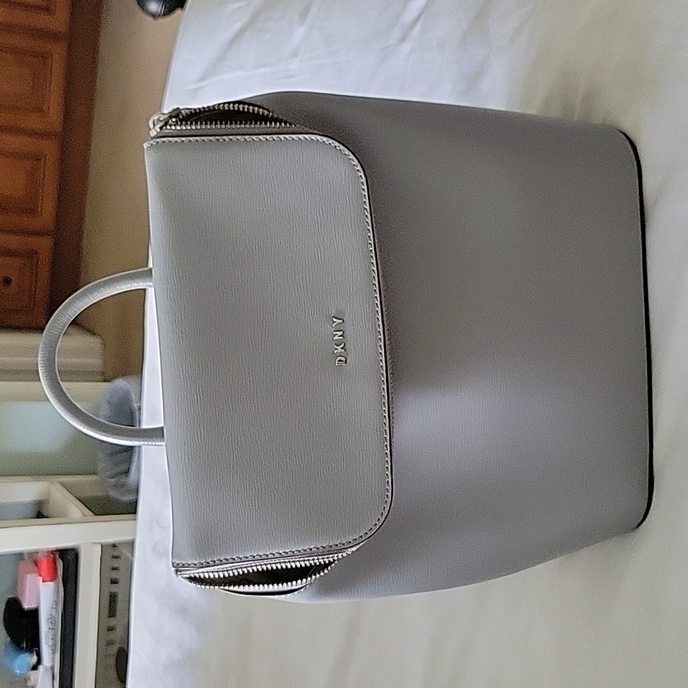 DKNY Silver Top Handle & Backpack Bag